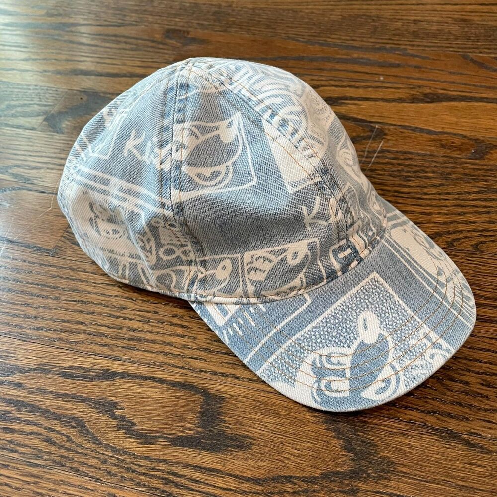 H&M Mickey Mouse Keith Haring Blue & White Mickey Printed Youth Baseball Cap